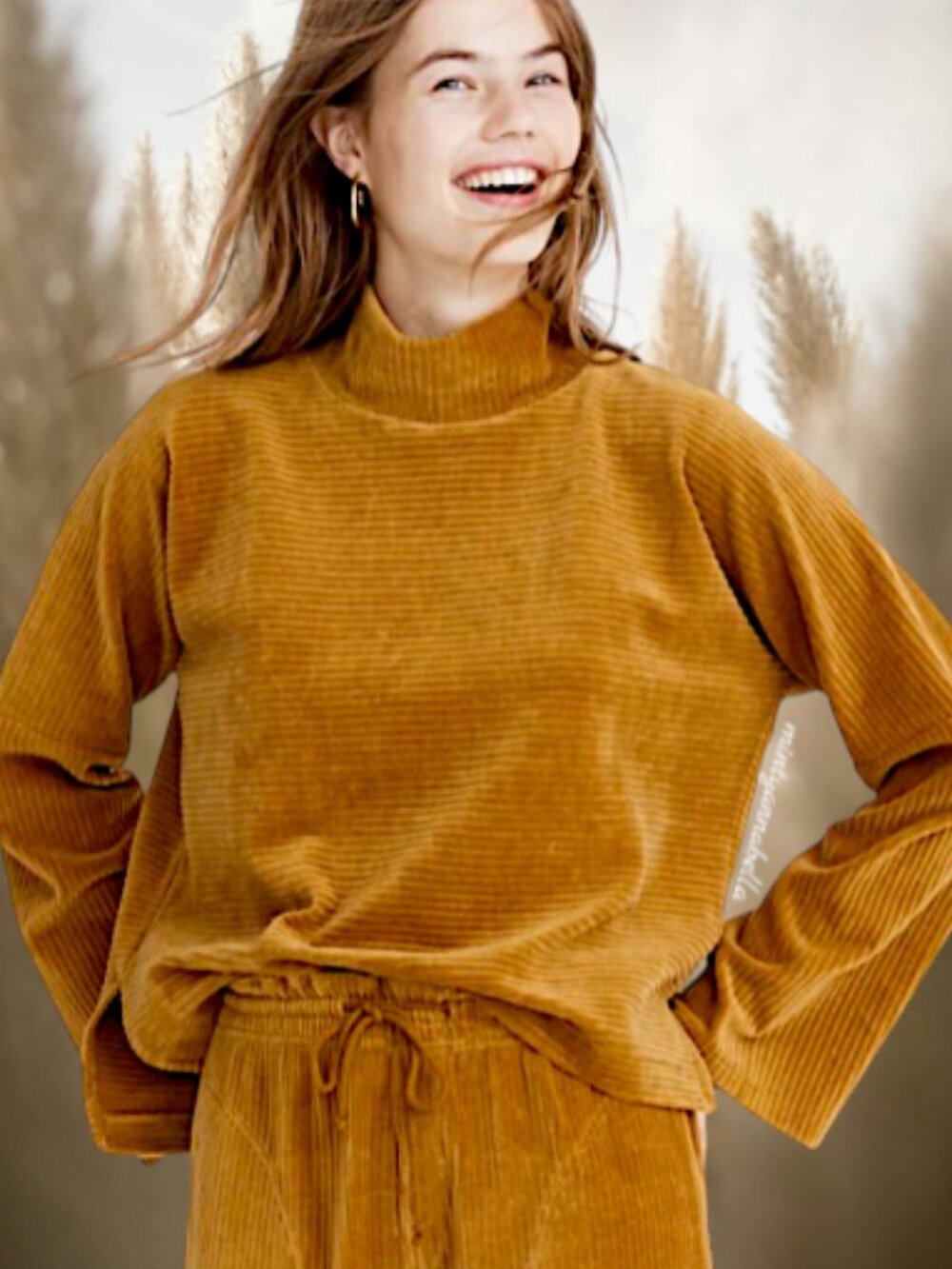 Madewell Velour Corduroy Mockneck